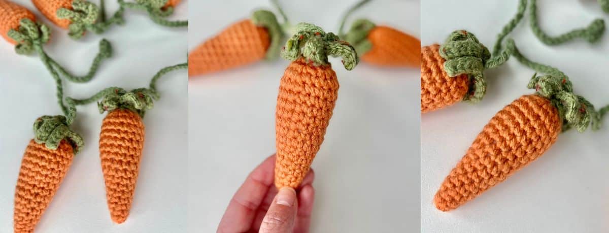 Easy Crochet Carrot Pattern- How to Make a Simple Carrot - A Crafty Concept