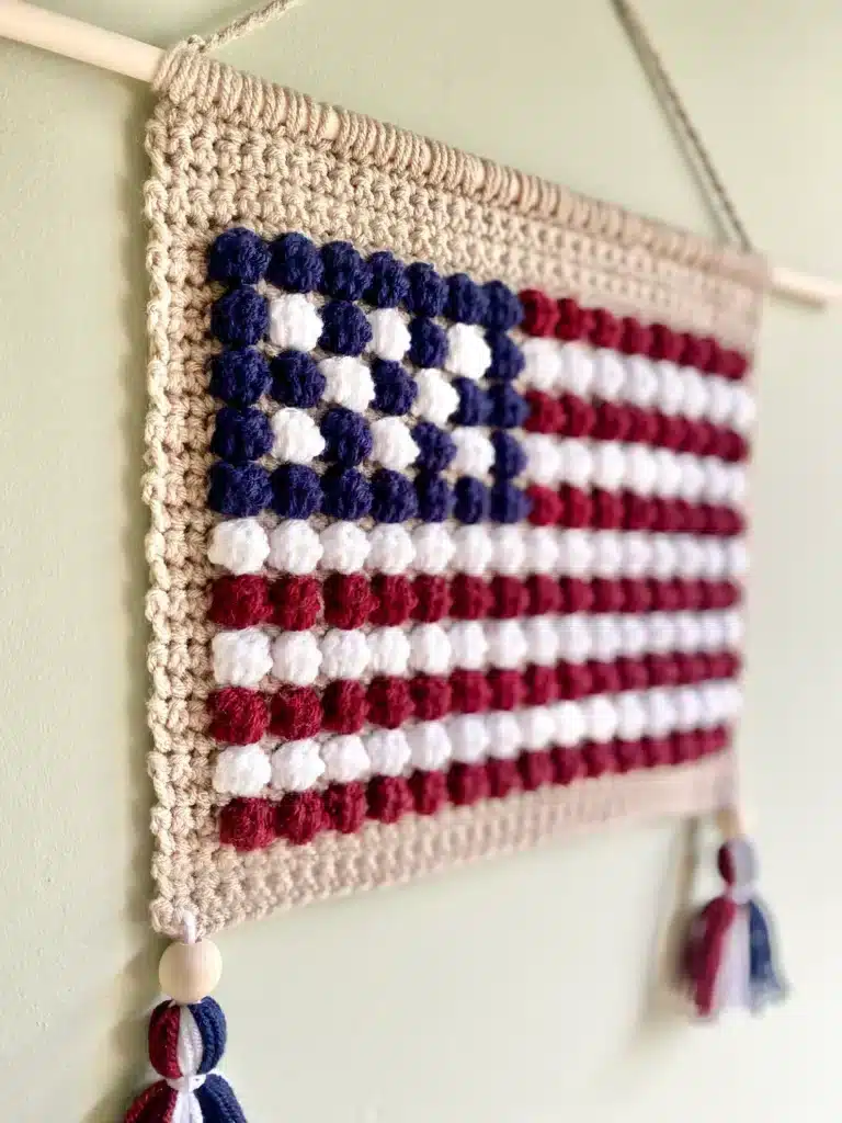 Crochet American Flag Wall Hanger Pattern